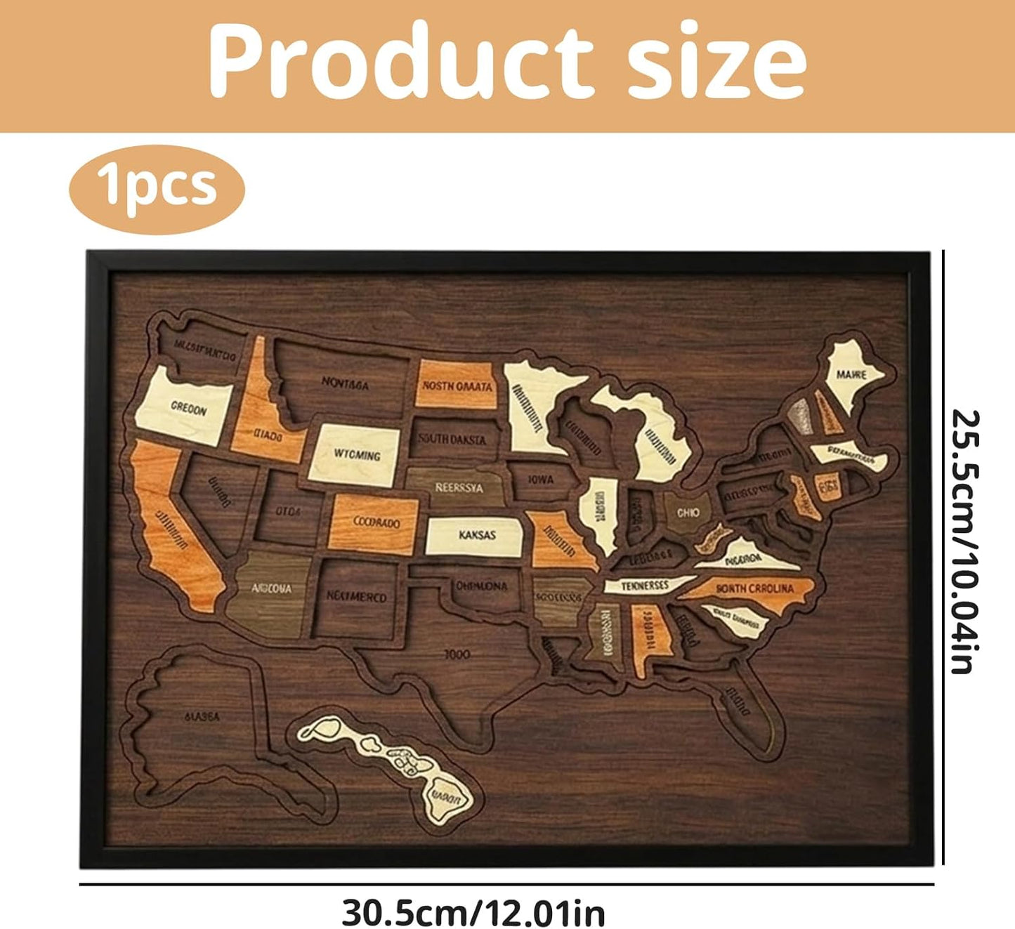š„Limited 49% off - USA Wooden Travel Map Puzzle for Adventure Lovers