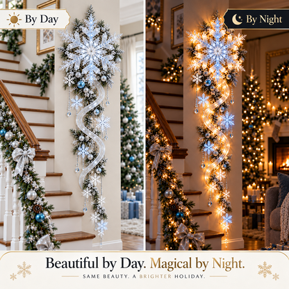 ❄️Giant Snowflake Blizzard Trail- Let the Snowstorm Glow Indoors