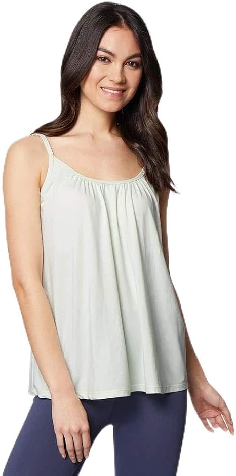 Women's Cool Flowy Bra Cami | with Built-in Cups | Relaxed Fit | Adjustable Spaghetti Strap