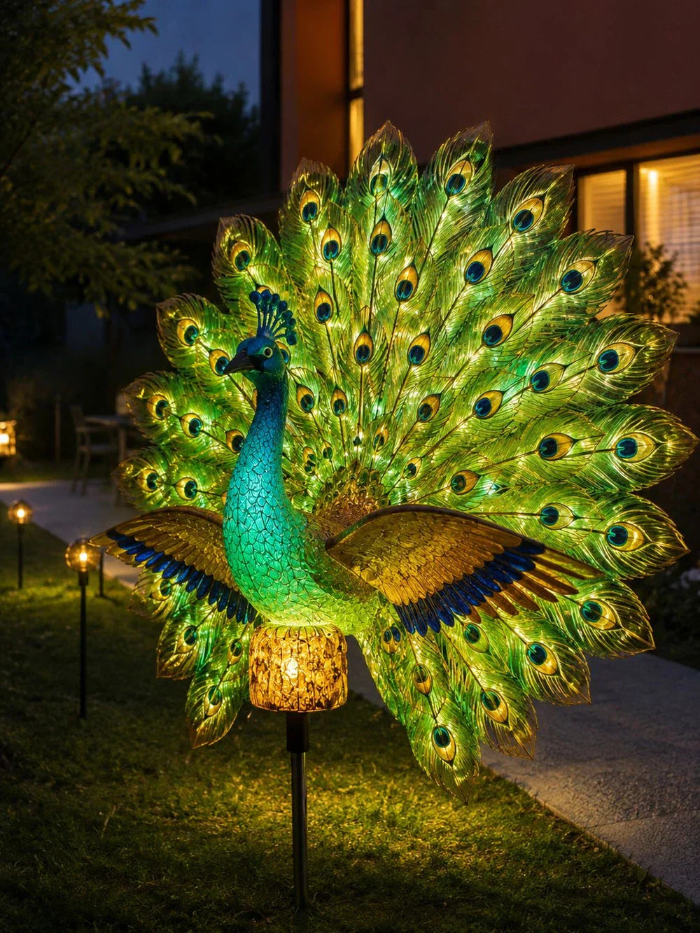 🔥Last Day 69% OFF🦚Solar Peacock Garden Sculpture