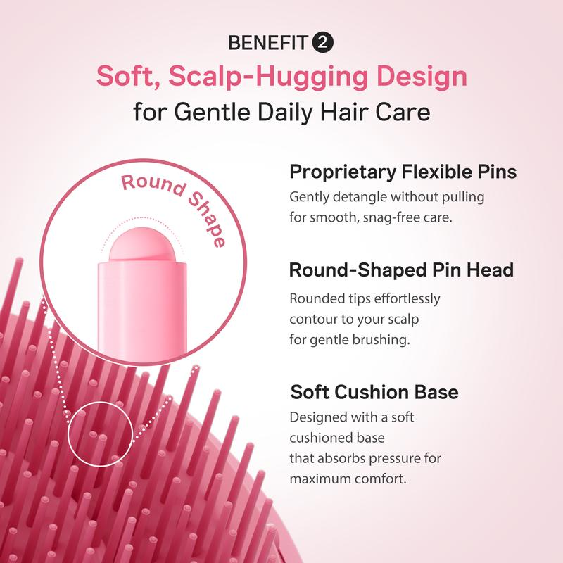 🎀 Ribbon Cherry Glass Hair Brush – Gentle Detangling for Smooth, Shiny Hair