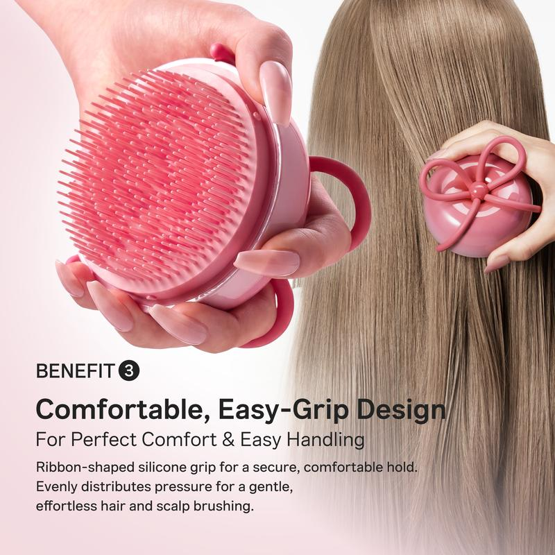 🎀 Ribbon Cherry Glass Hair Brush – Gentle Detangling for Smooth, Shiny Hair