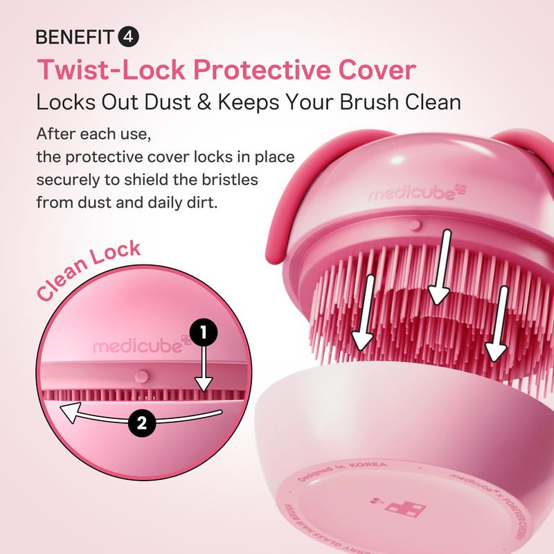 🎀 Ribbon Cherry Glass Hair Brush – Gentle Detangling for Smooth, Shiny Hair