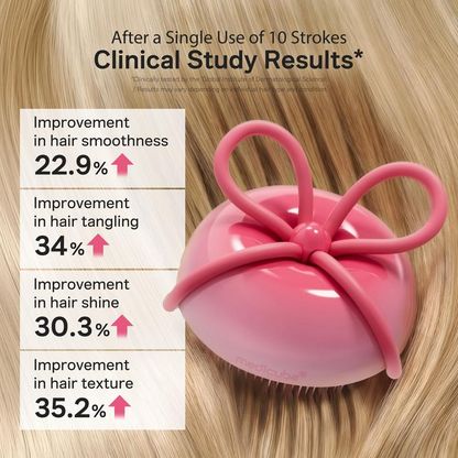 🎀 Ribbon Cherry Glass Hair Brush – Gentle Detangling for Smooth, Shiny Hair