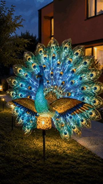 🔥Last Day 69% OFF🦚Solar Peacock Garden Sculpture