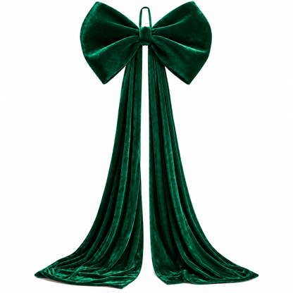 Velvet Christmas Tree Topper Bow, Large Bow for Christmas Tree Decorations