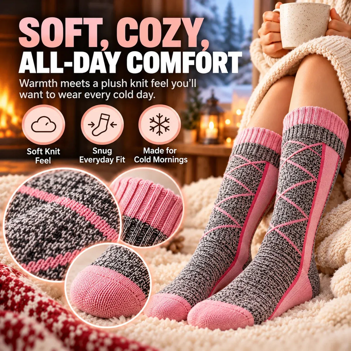 🔥 Rechargeable Heated Socks – 3 Heat Levels & 2200mAh Batteries
