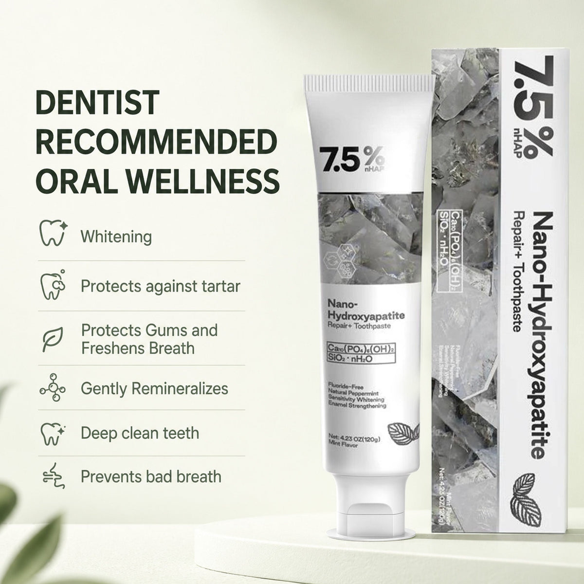Hydroxyapatite Remineralizing Toothpaste