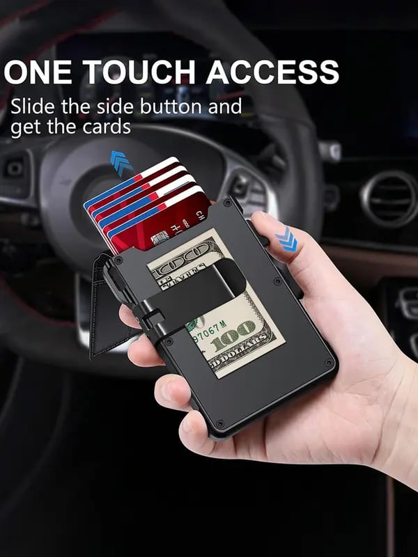 🔥⚡70K+ SOLD!💳Slim RFID-Blocking Men’s Wallet with Pop-Up Aluminum Money Clip — Stylish, Secure & Minimalist