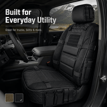 🎖️ Military‐Style Auto Seat Protectors|Universal Fit Heavy‐Duty Cushion For Long‐Drive Vehicle Owners