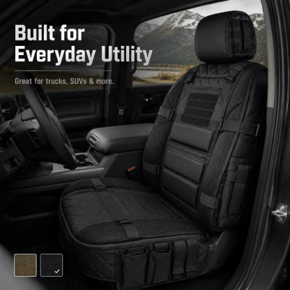 🎖️ Military‐Style Auto Seat Protectors|Universal Fit Heavy‐Duty Cushion For Long‐Drive Vehicle Owners