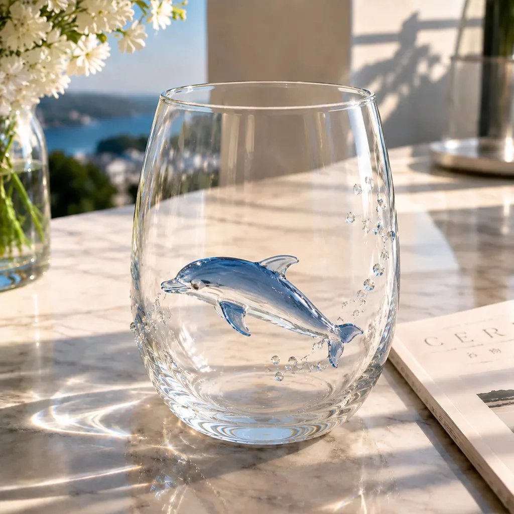 ⏰Last day Promotion 🔥-🎁The Perfect Beach House Gift🌊3D Ocean Animal Artisan Glassware Collection