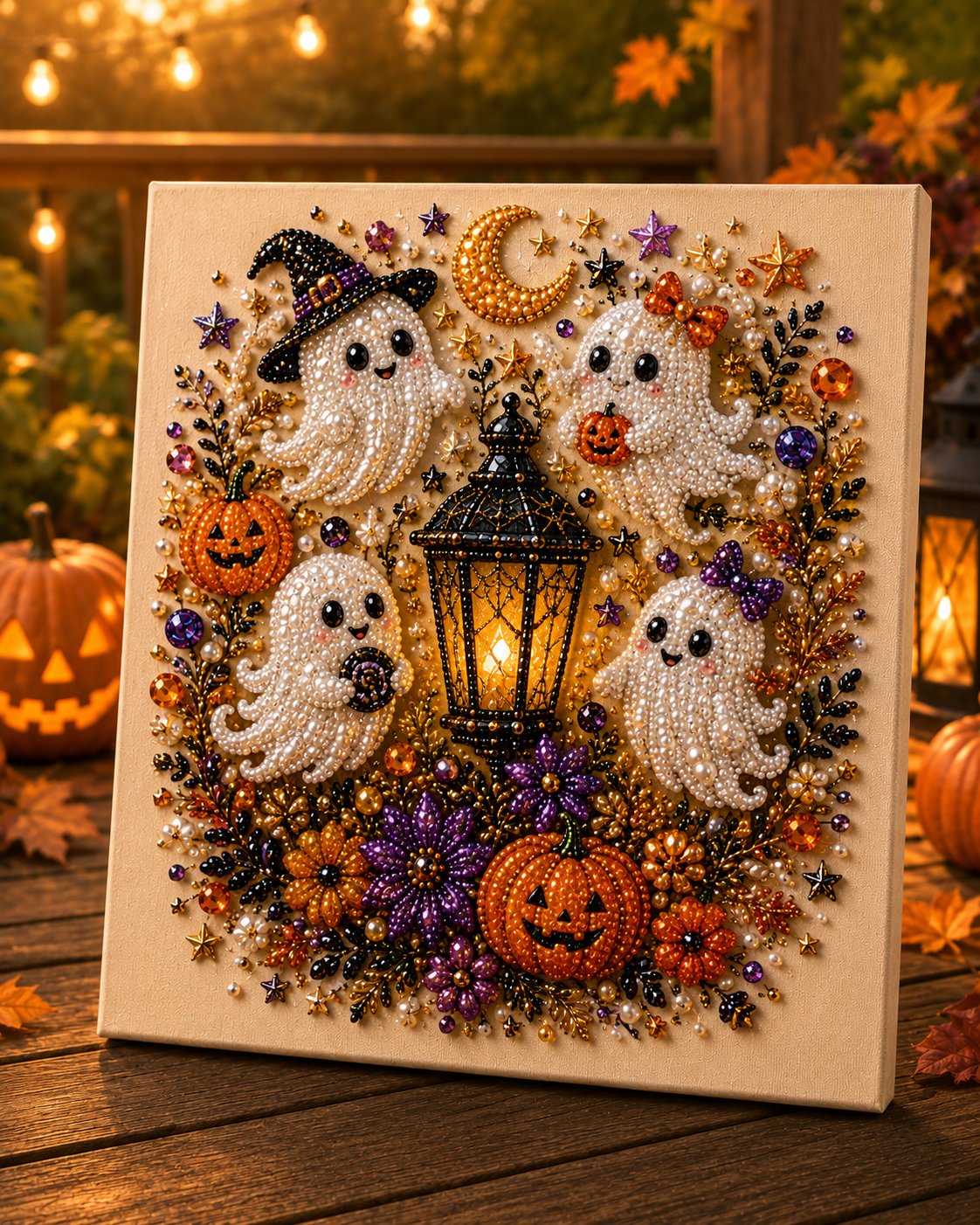 ? Last Day 60% OFF – ?✨ Halloween Pearl Art DIY Kit – Turn Tiny Pearls into Spooky-Cute Magic