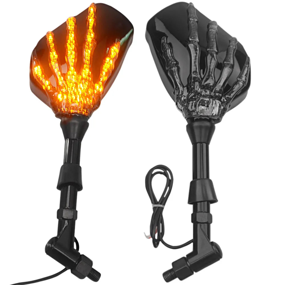 LED ghost claw rearview mirror
