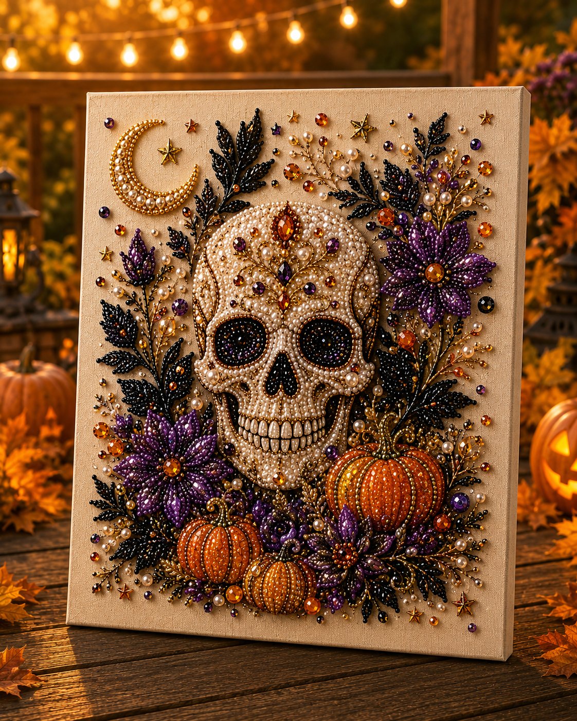 ? Last Day 60% OFF – ?✨ Halloween Pearl Art DIY Kit – Turn Tiny Pearls into Spooky-Cute Magic