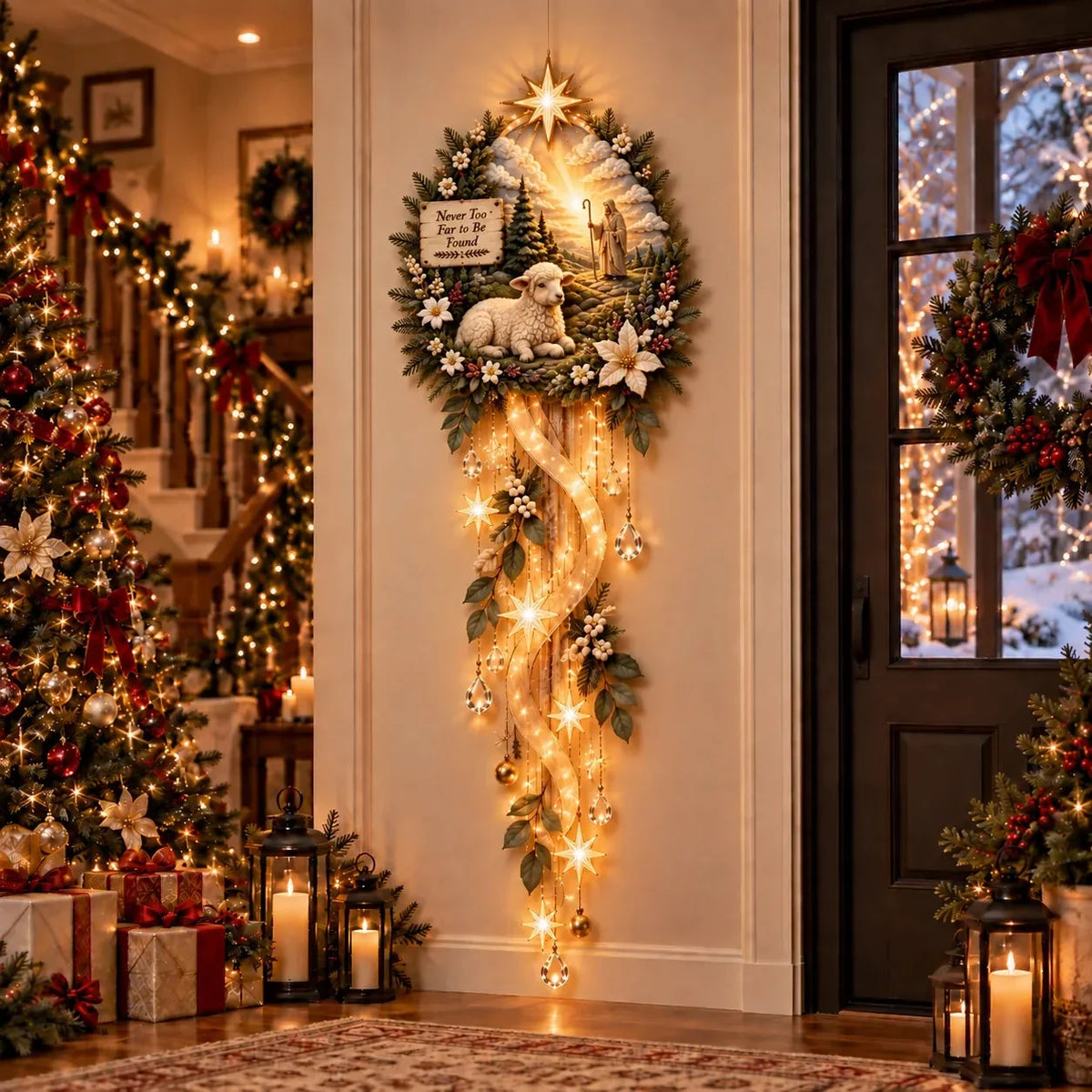 ⏳ Last Day 49% OFF – ✝️ Nativity Starfall Wall Light | Warm Golden Bethlehem Glow for Christmas Walls & Faith-Filled Homes ⭐