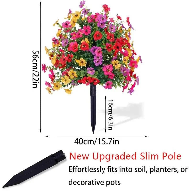Artificial Eucalyptus and Violet Ground-Insert Floral Decoration