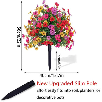 Artificial Eucalyptus and Violet Ground-Insert Floral Decoration