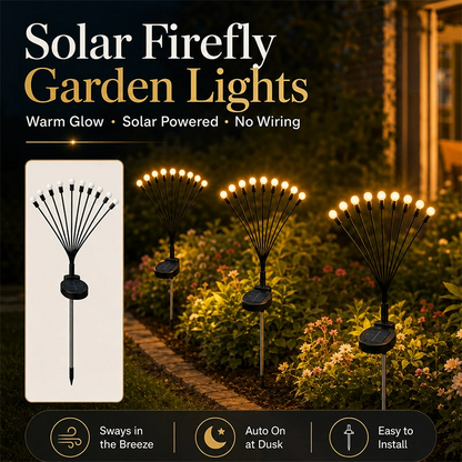 SolaBloom: Solar Firefly Garden Stake Lights