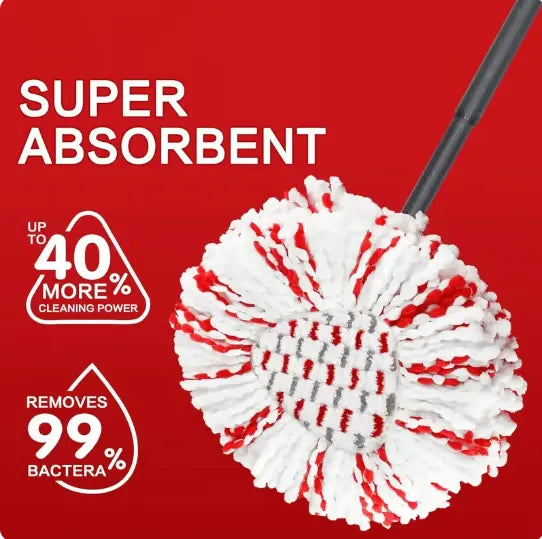 🔥🔥 2026 Upgraded Spin Mop Heads with Scrubbing Pad
