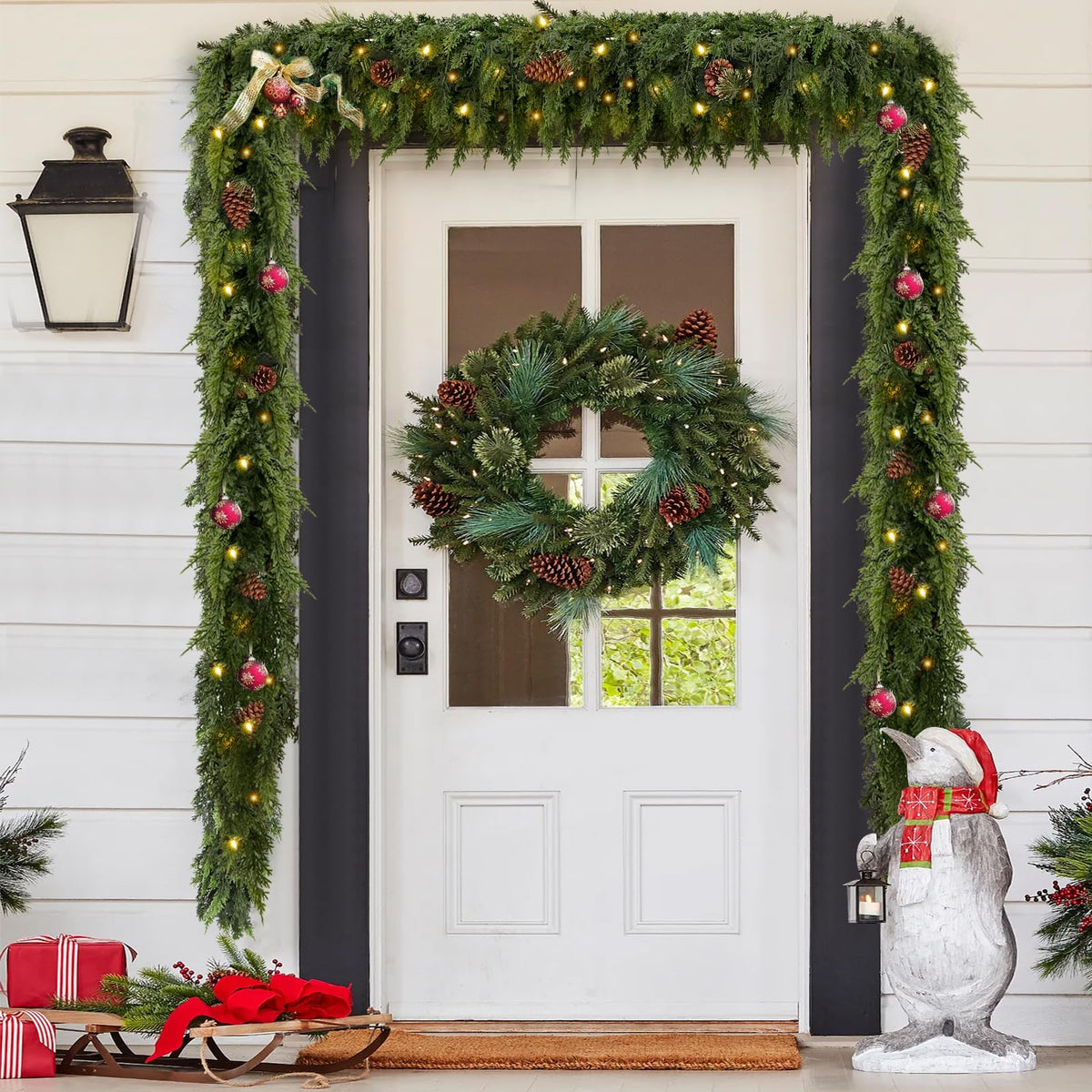 💥 Pre-lit Christmas Cedar Garland