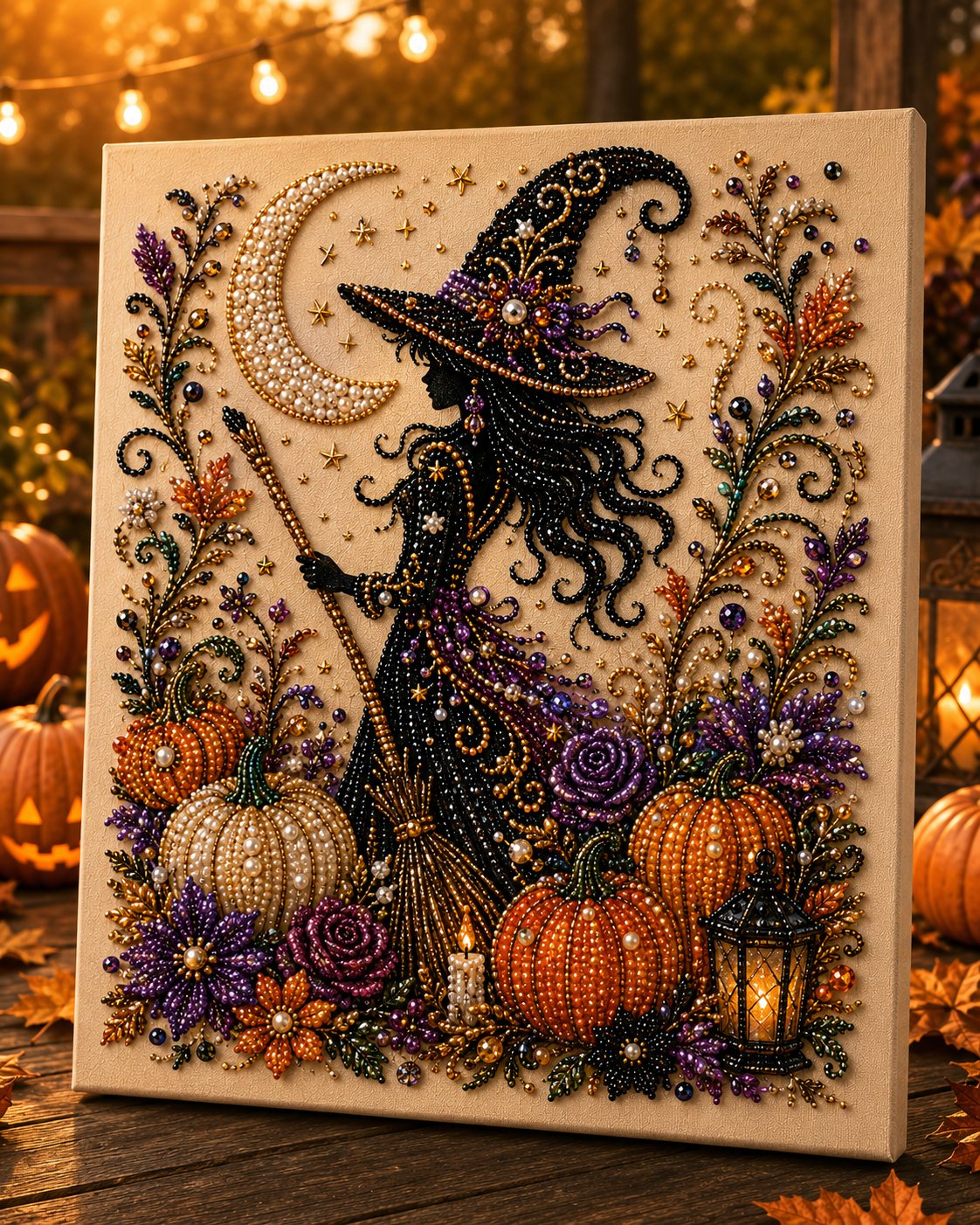 ? Last Day 60% OFF – ?✨ Halloween Pearl Art DIY Kit – Turn Tiny Pearls into Spooky-Cute Magic