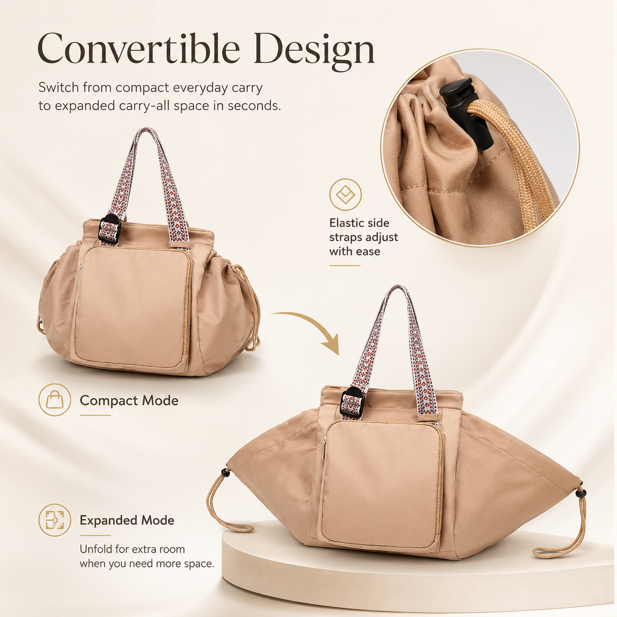 16-Compartment Convertible Travel & Everyday Bag