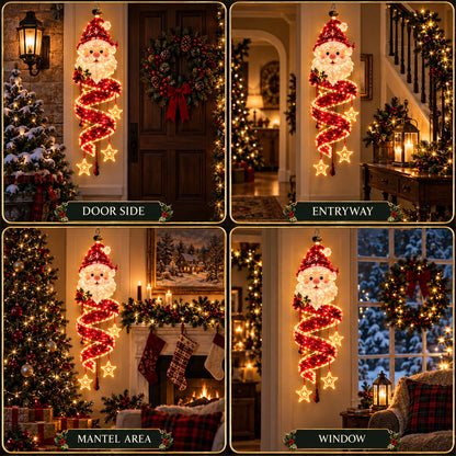 ⏳ Last Day 49% OFF – 🎄Christmas Magic Spiral™ Hanging LED Light Collection – 9 Festive Designs ✨ | Suspended Glowing Characters with Spiral Lights & Hanging Details for Porches, Windows, Entryways & Holiday Displays