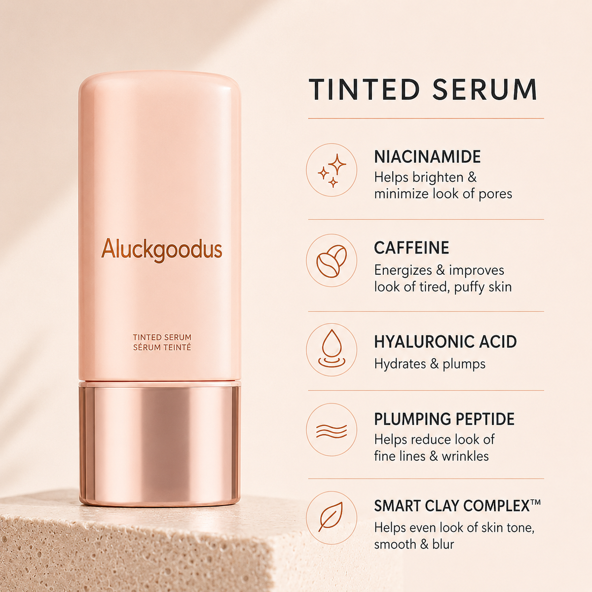 Aluckgoodus color-correcting tinted serum