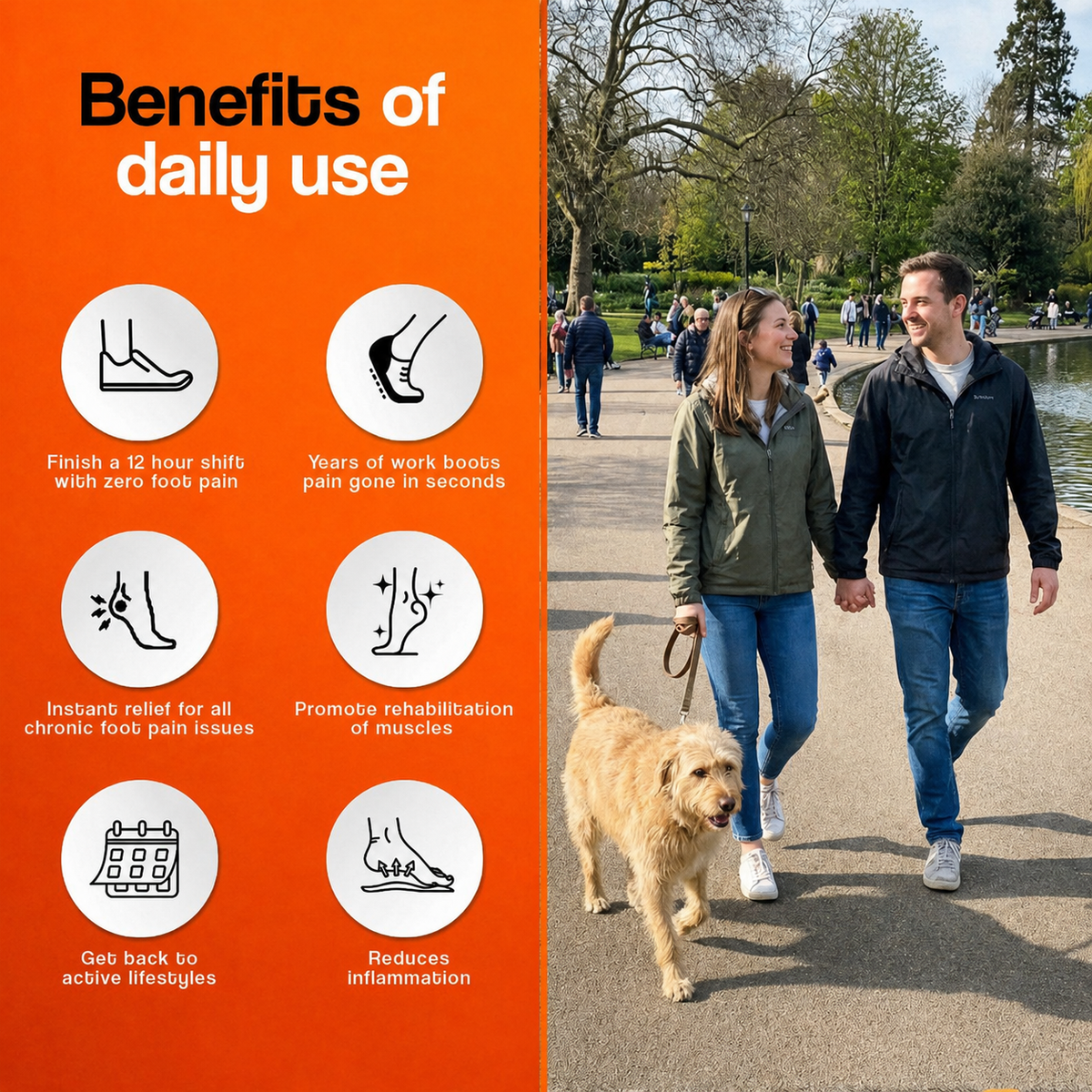 Massage Insoles For Tired, Aching Feet