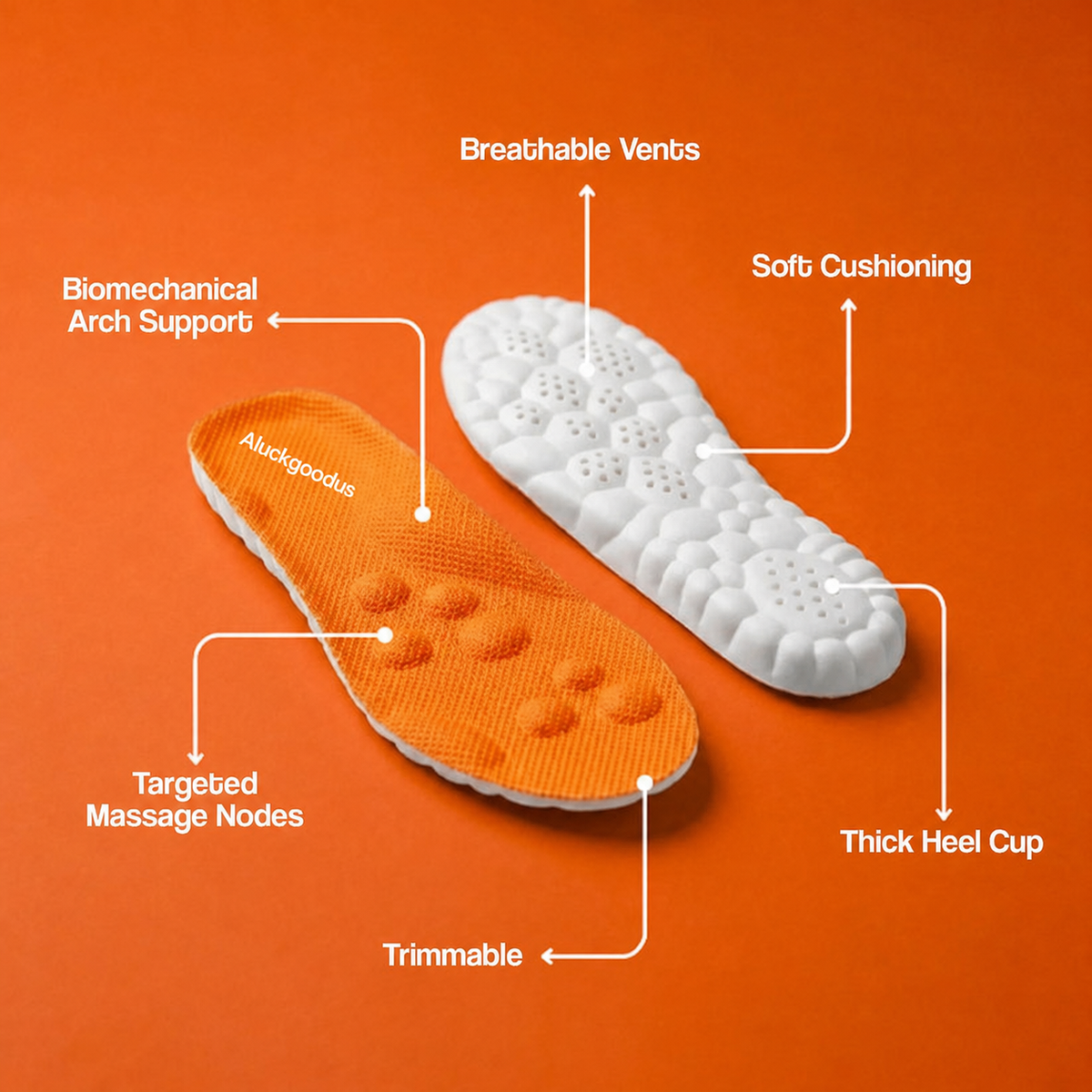 Massage Insoles For Tired, Aching Feet