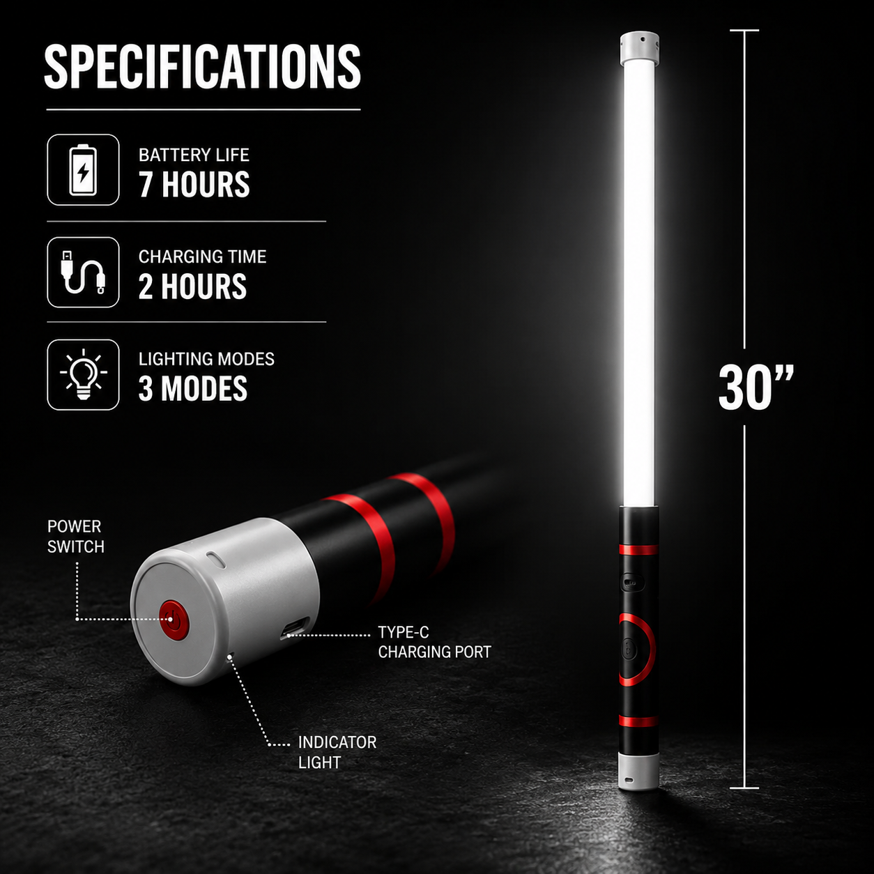 30" Bendable LED Work Light