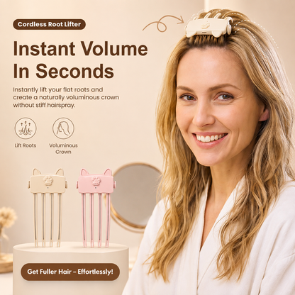 🎉48K+ Sold 💇 Wireless Heated Volumizing Root Lift Clip, Portable Travel Hair Styling Tool for Flat Fine Hair