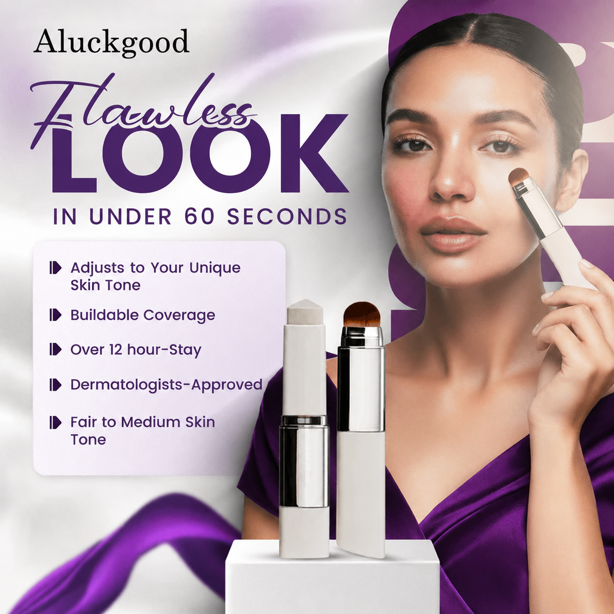 Aluckgoodus™ Korean Color-Changing Foundation stick
