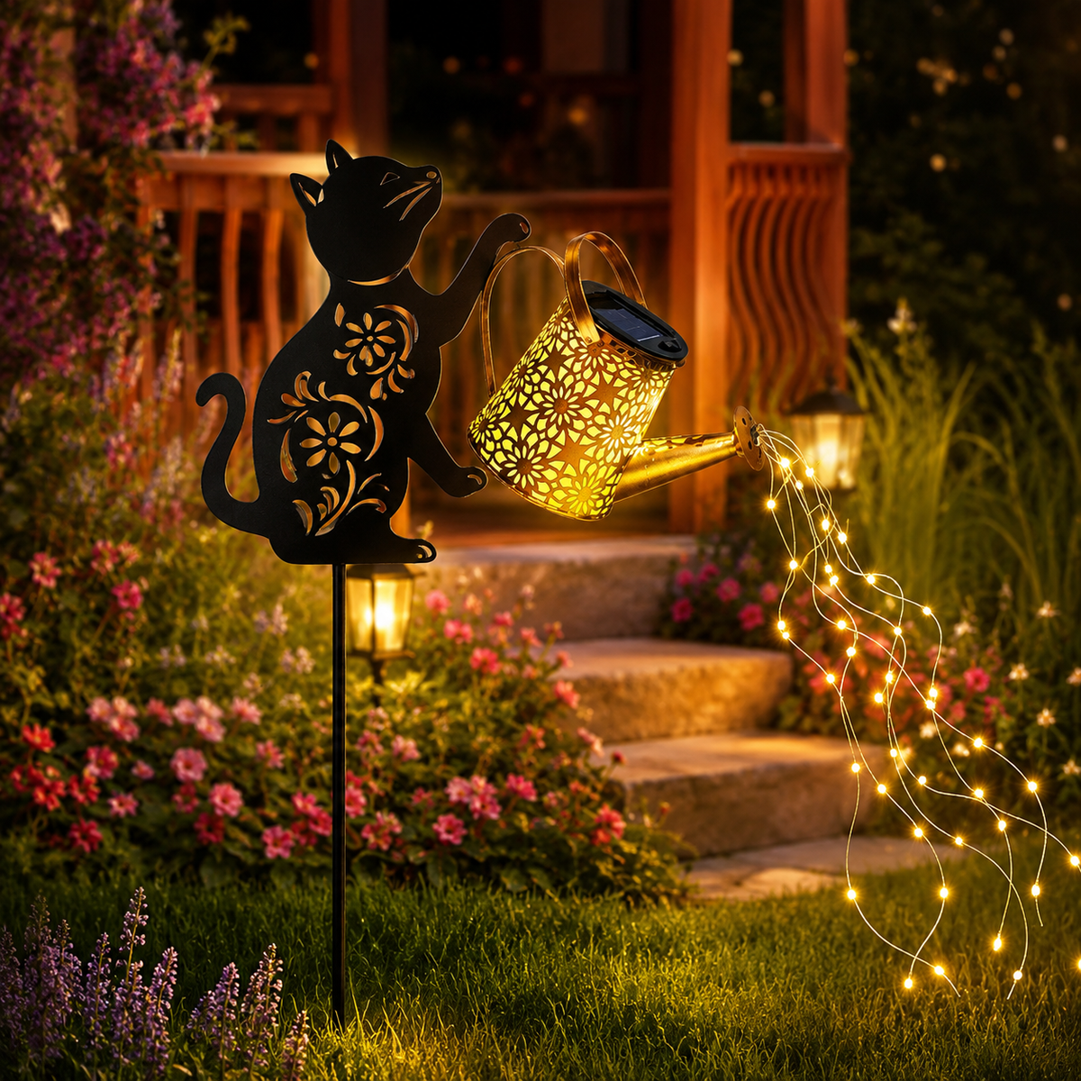 Outdoor Solar Watering Can Light