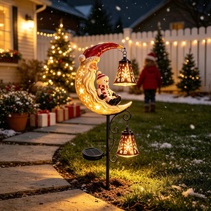 🔥LAST DAY 50% OFF  -Solar Christmas Crescent Garden Light 🎄✨