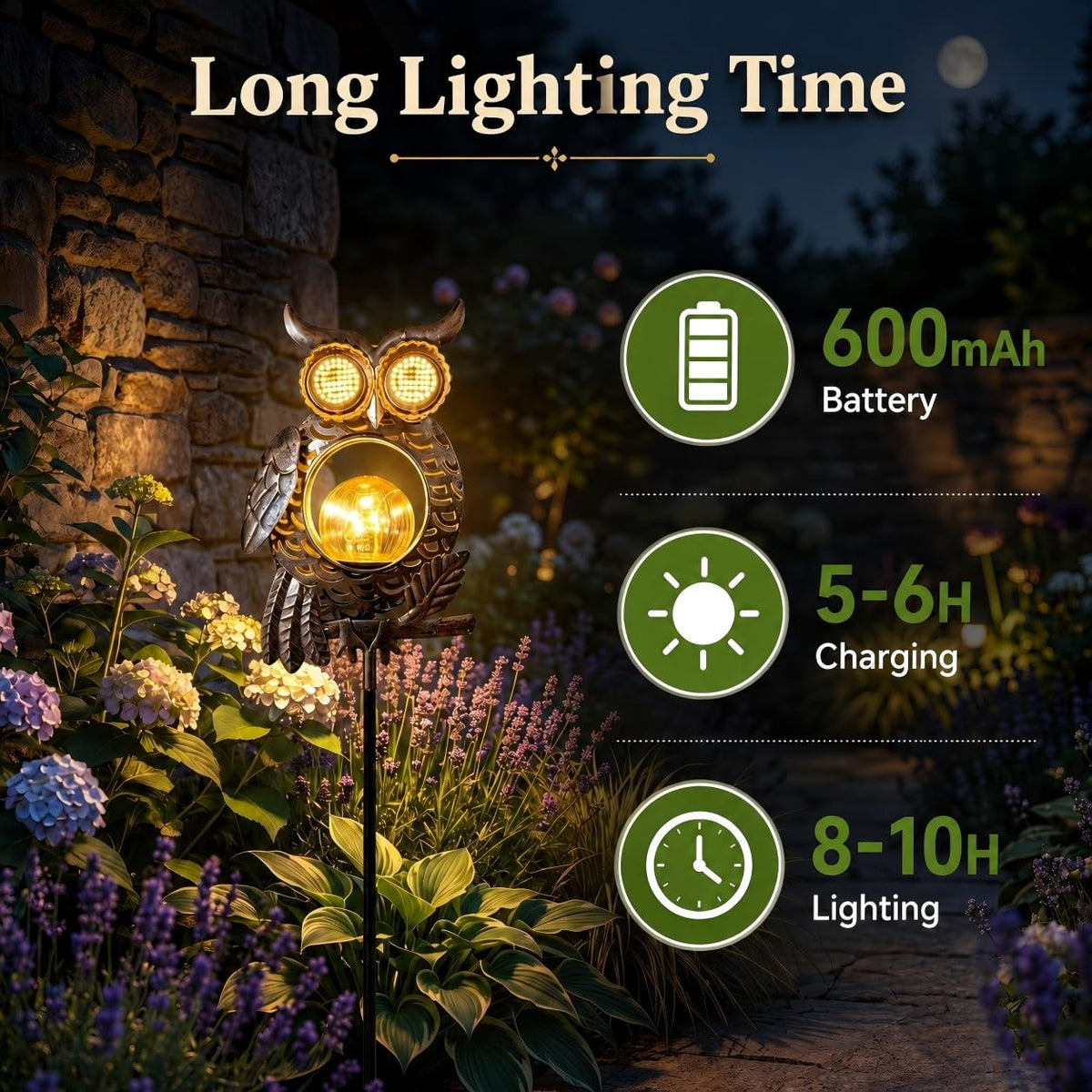 TODAY'S SPECIAL OFFER-50% OFF🔥Outdoor Solar-Powered Kinetic Metal Owl Light
