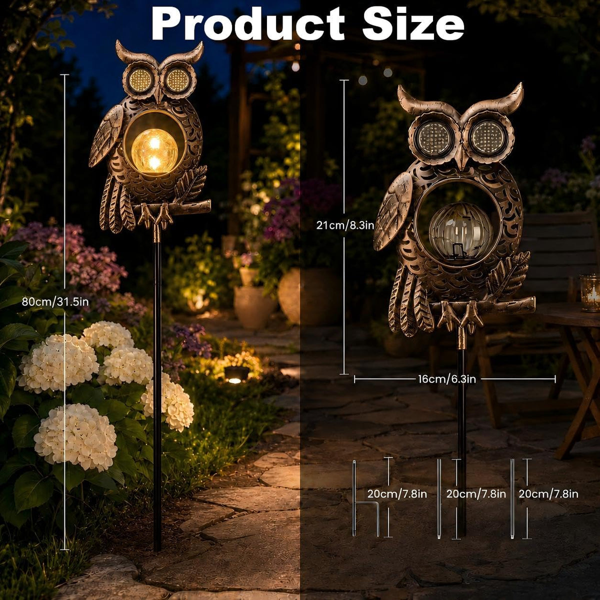 TODAY'S SPECIAL OFFER-50% OFF🔥Outdoor Solar-Powered Kinetic Metal Owl Light