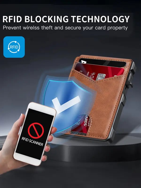 🔥⚡70K+ SOLD!💳Slim RFID-Blocking Men’s Wallet with Pop-Up Aluminum Money Clip — Stylish, Secure & Minimalist