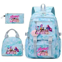 blue  Backpack+Insulated Lunch Bag+Pencil Case