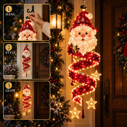 ⏳ Last Day 49% OFF – 🎄Christmas Magic Spiral™ Hanging LED Light Collection – 9 Festive Designs ✨ | Suspended Glowing Characters with Spiral Lights & Hanging Details for Porches, Windows, Entryways & Holiday Displays