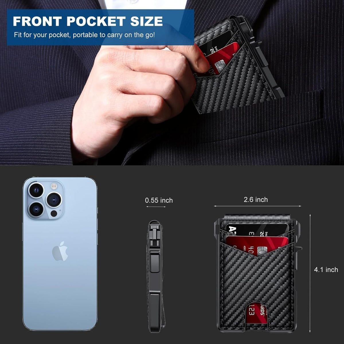 🔥⚡70K+ SOLD!💳Slim RFID-Blocking Men’s Wallet with Pop-Up Aluminum Money Clip — Stylish, Secure & Minimalist