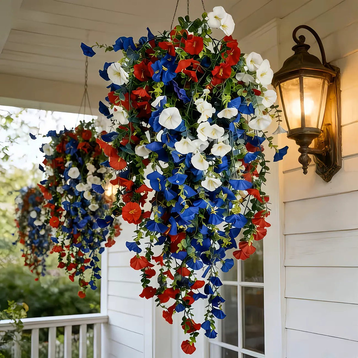 ✨ Celebrate America’s 250th Anniversary with Patriotic Hanging Flower Baskets
