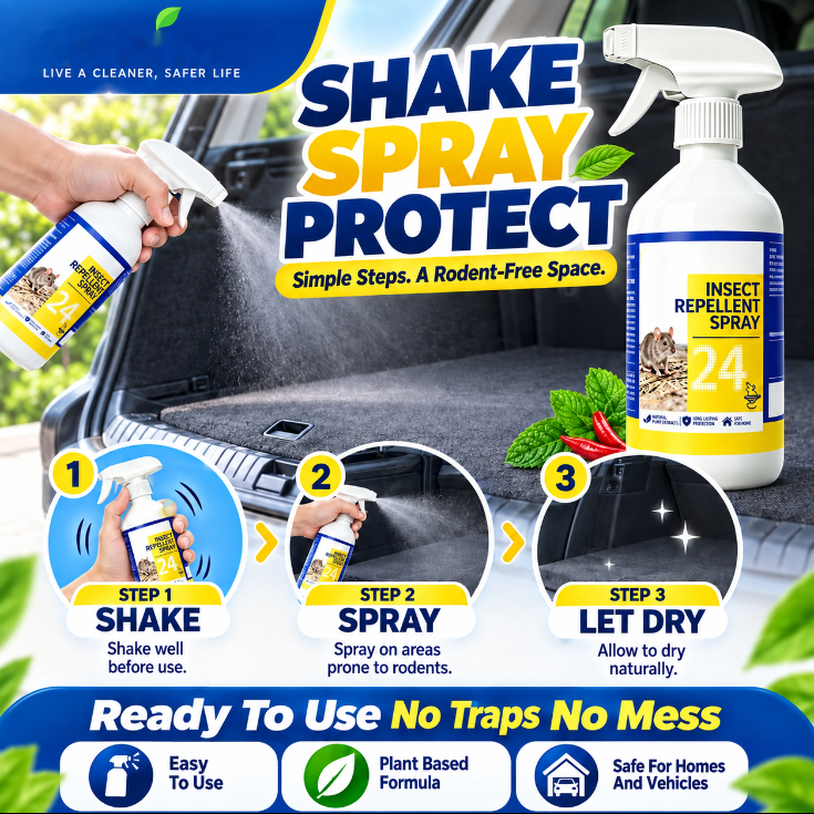 🐀50% OFF NOW ! ✨All-Purpose Rodent Repellent Spray – Non-Toxic Safe Indoor Mouse Deterrent