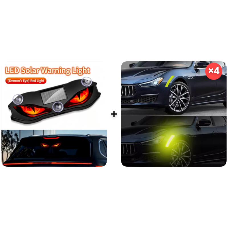 Solar-Powered LED Car Safety Light