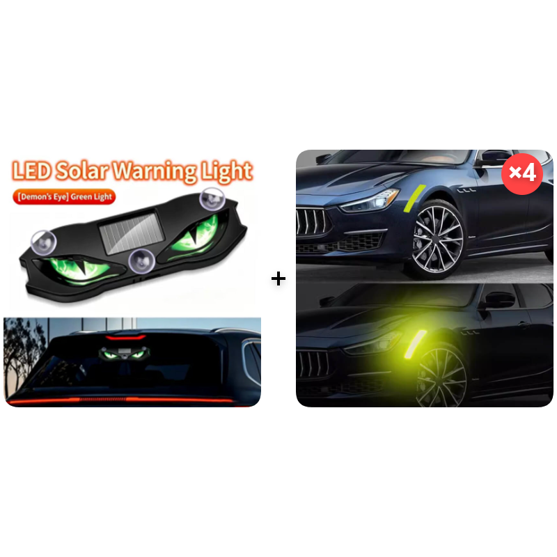 Solar-Powered LED Car Safety Light