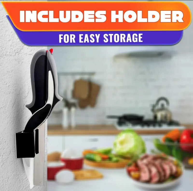 🧑‍🍳 2 in 1 Kitchen Scissors for Food - Stainless Steel Cutting Board Scissors with Safety Lock