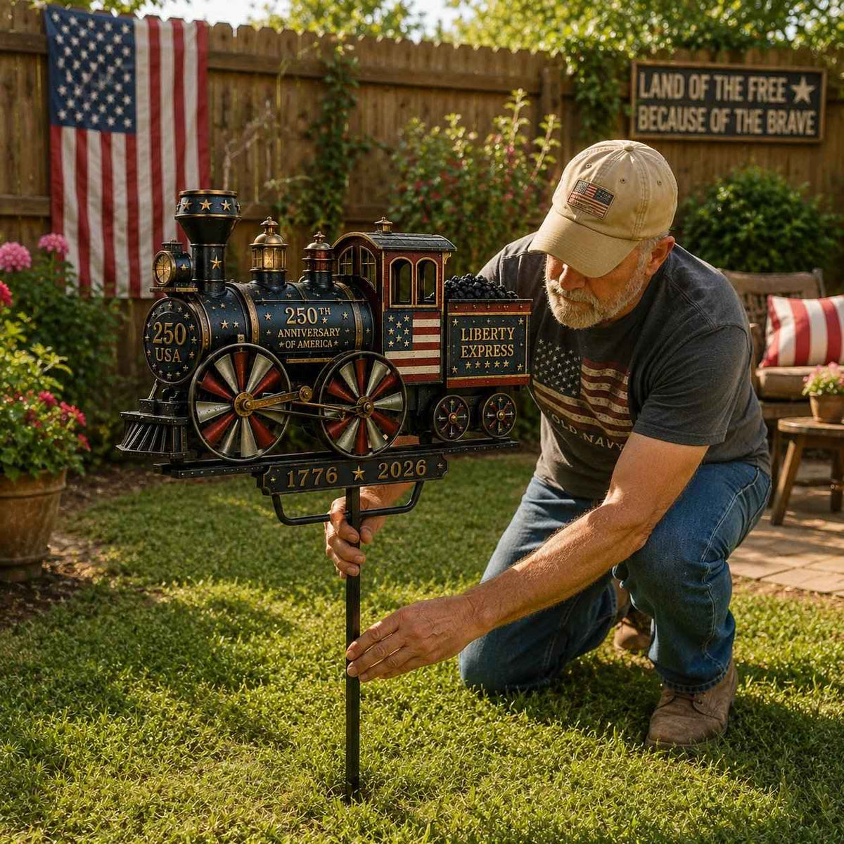 ✨USA 250 Anniversary Sale✨ Liberty Express Train Wind Spinner - 55% OFF