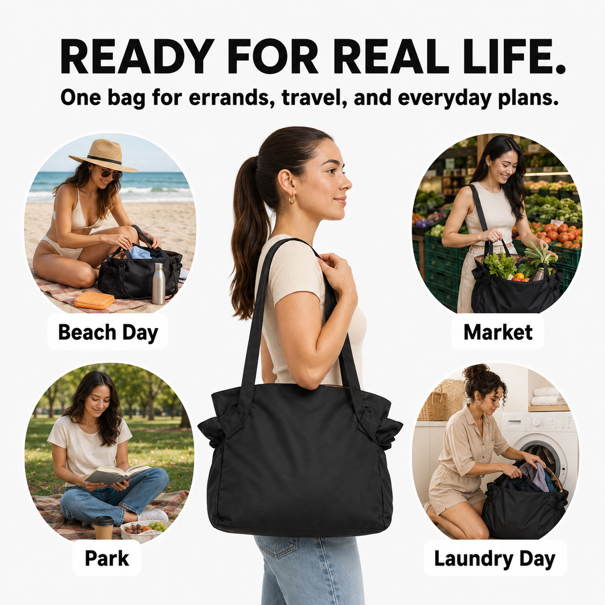 Pack & Go Open-Flat Tote Bag