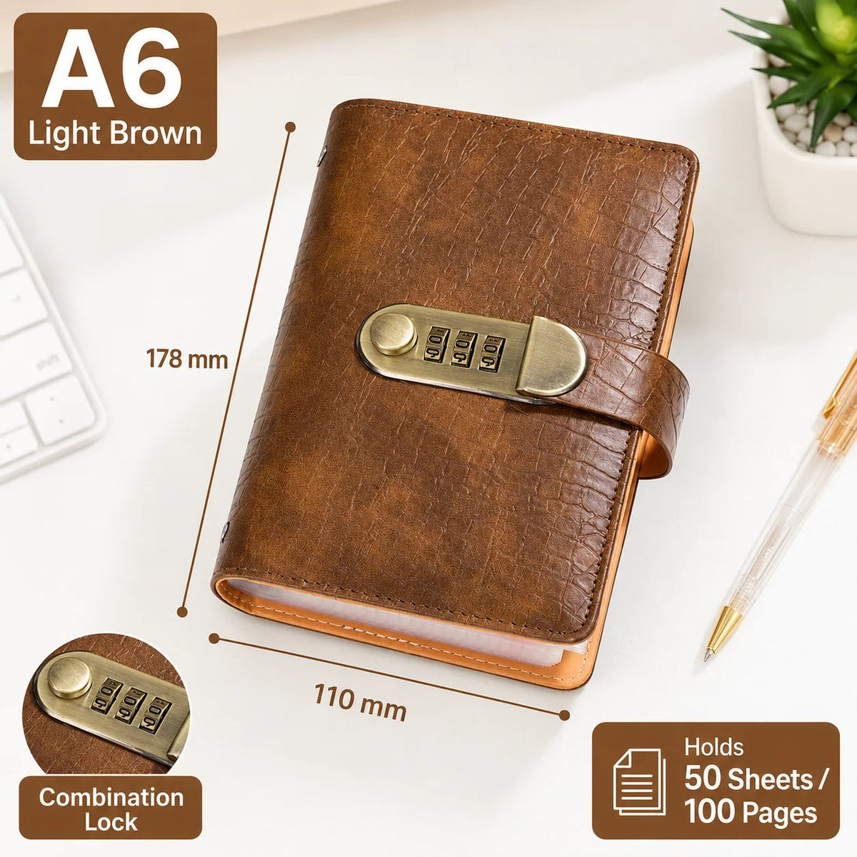 🔥 Last Day 49% OFF– Lockable A6 Savings Notebook with 3-Digit Combination Lock 💰
